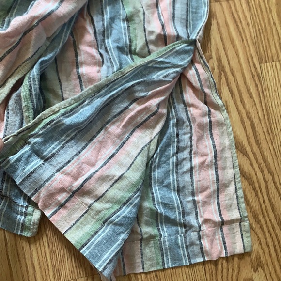 Indigo rein wide leg striped pants with a tie-belt - Picture 3 of 4